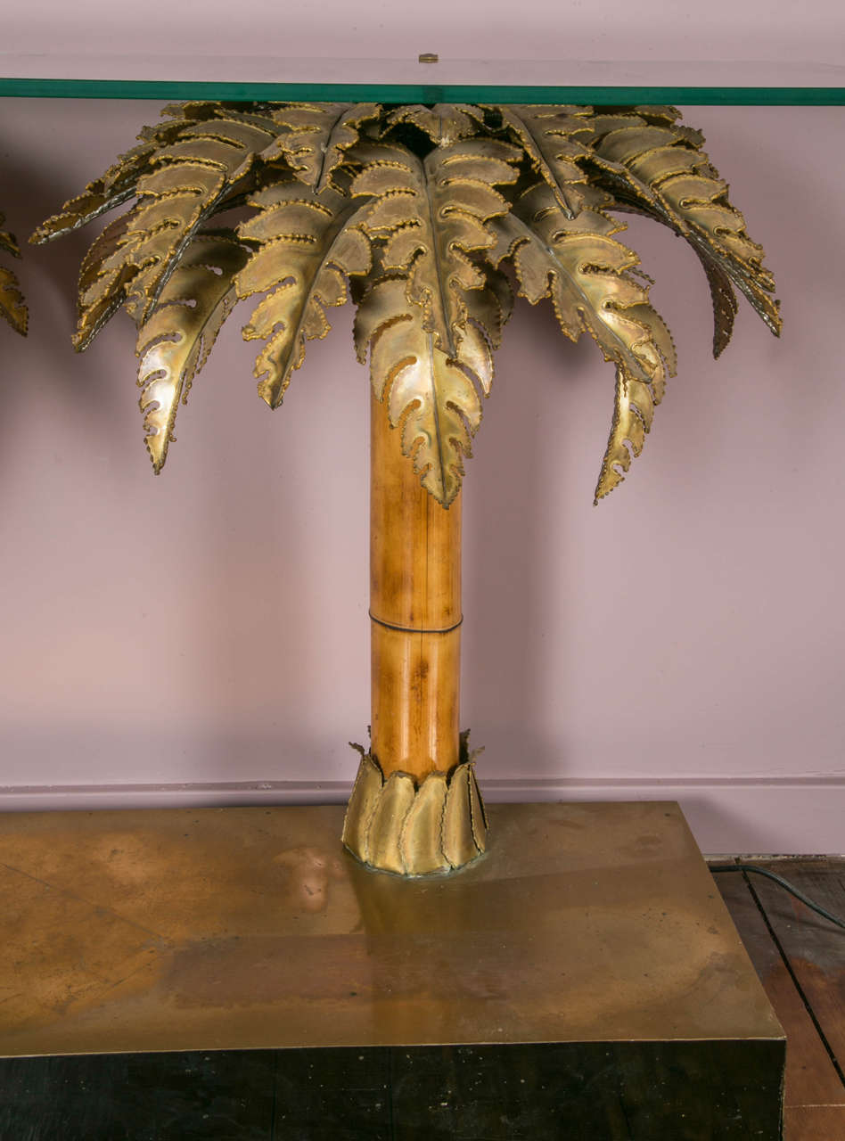 French Palm Tree Console Table