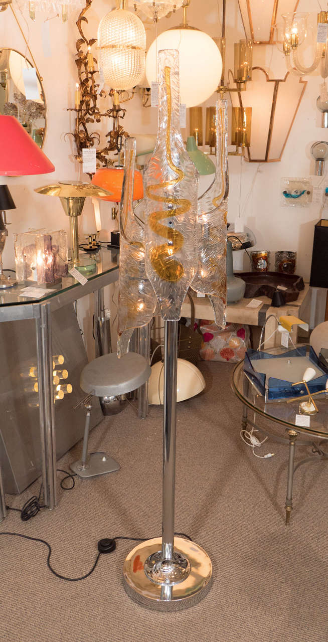 Italian 1970s Floor Lamp Attributed to Mazzega