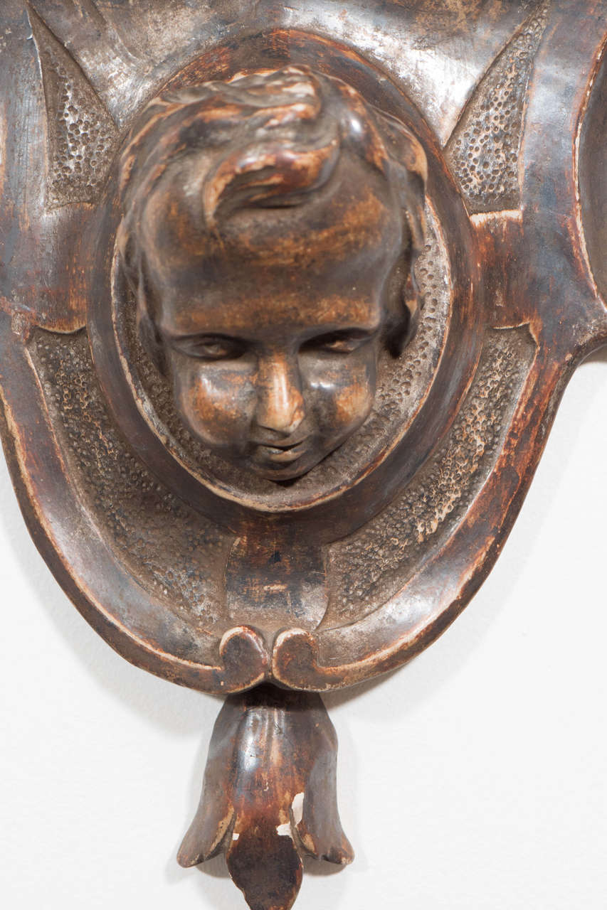 19th Century Cherubs Head Wall Sconces For Sale 3