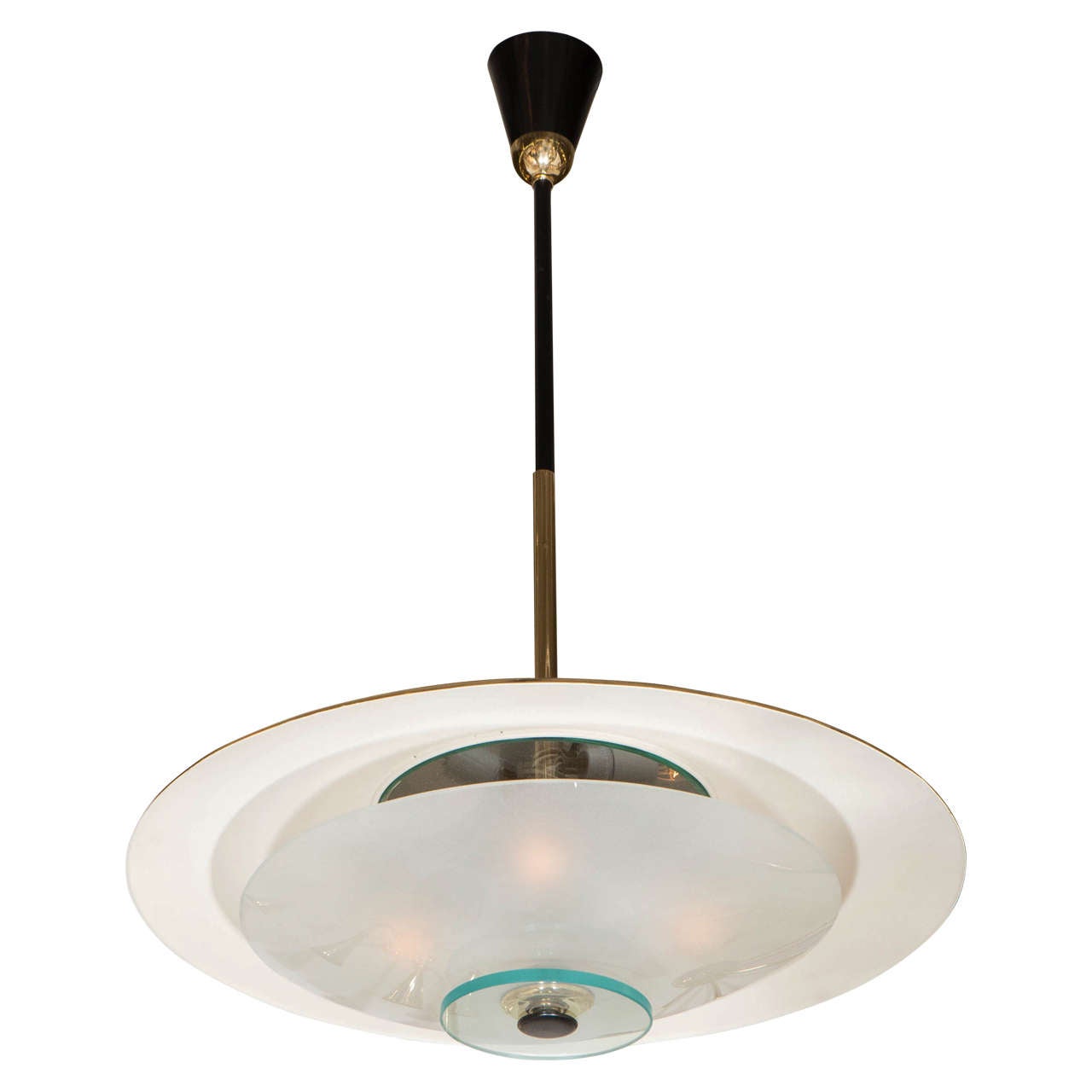 Stilnovo 1950s Italian Modern Disk Pendant For At 1stdibs