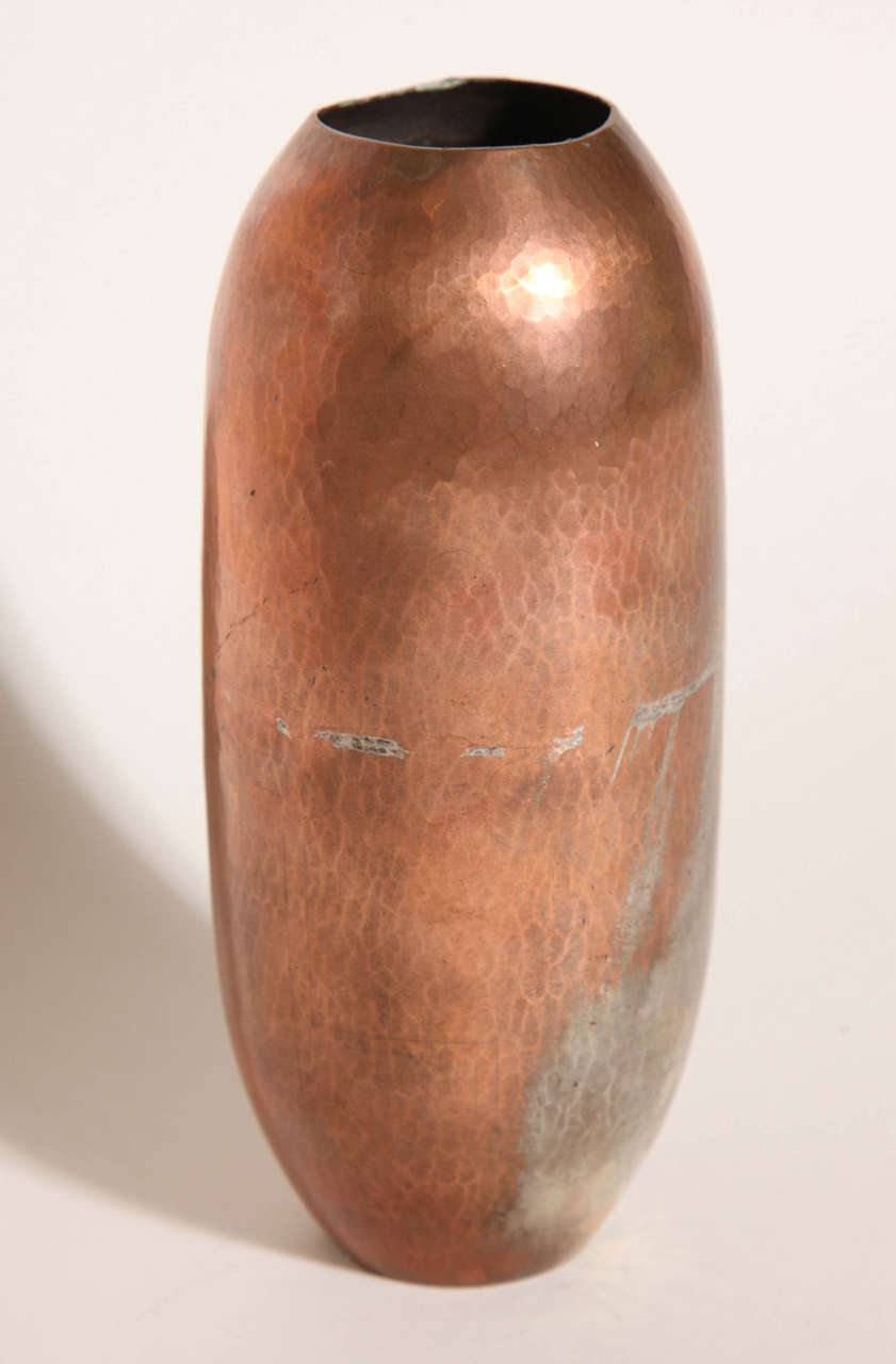 Jean Perey French Art Deco Copper Dinanderie Vase 1