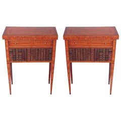 Pair of Late 19th Century French Louis XVI Faux Book Side Tables