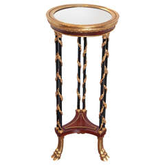 19th Century Empire Gilt Bronze and Enameled Gueridon