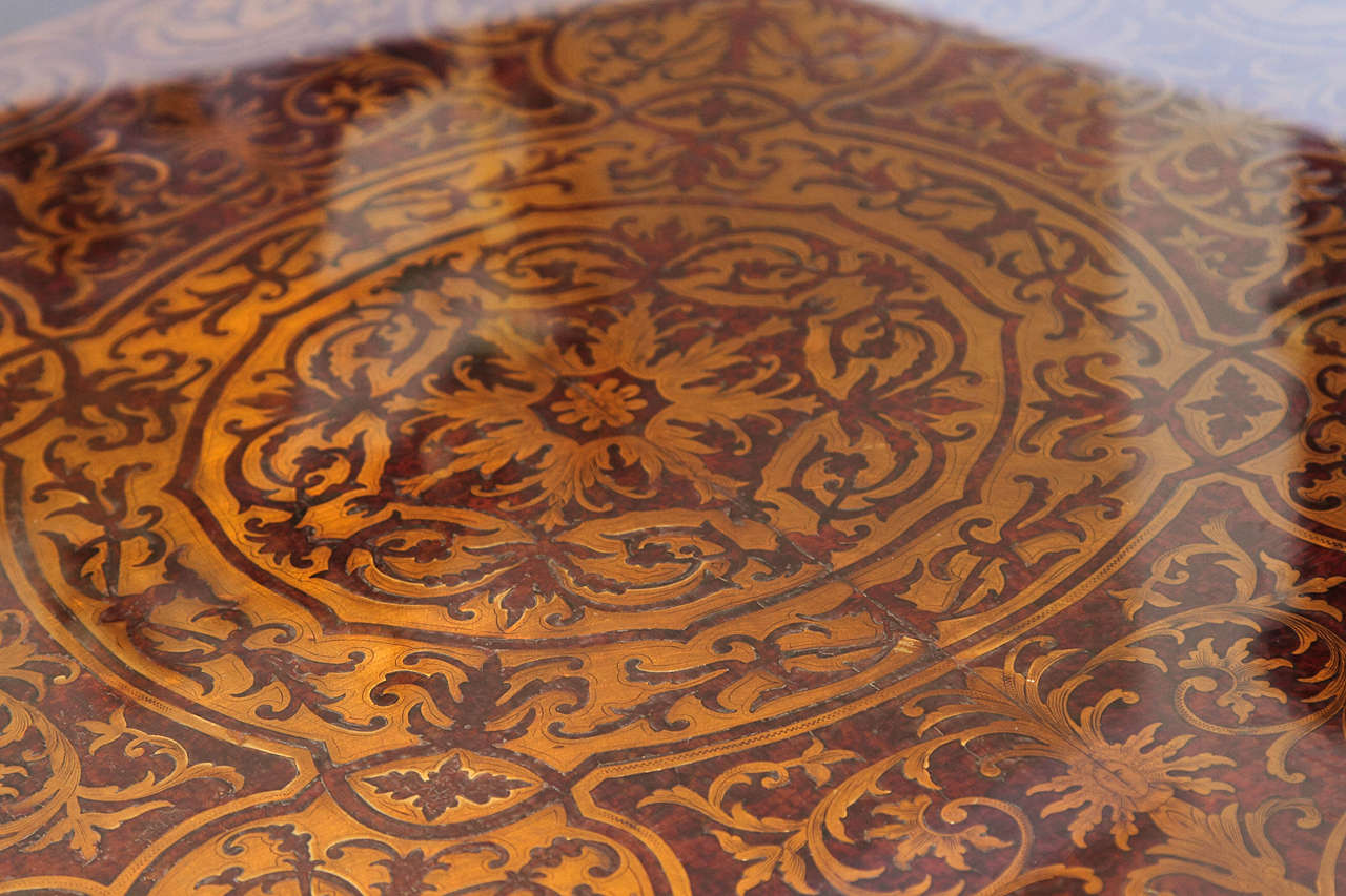 19th Century Henry Dasson Signed Boulle Center Table In Excellent Condition In Dallas, TX