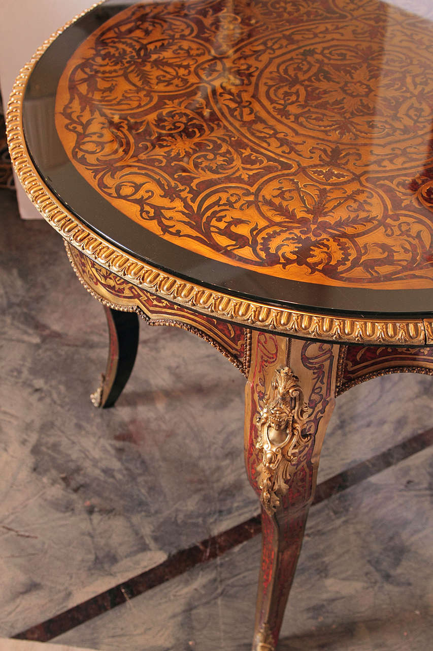 19th Century Henry Dasson Signed Boulle Center Table 1