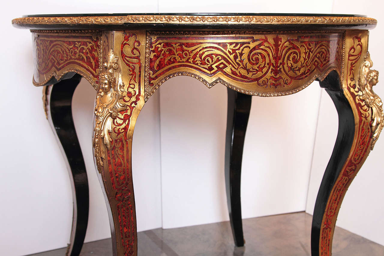 19th Century Henry Dasson Signed Boulle Center Table 4