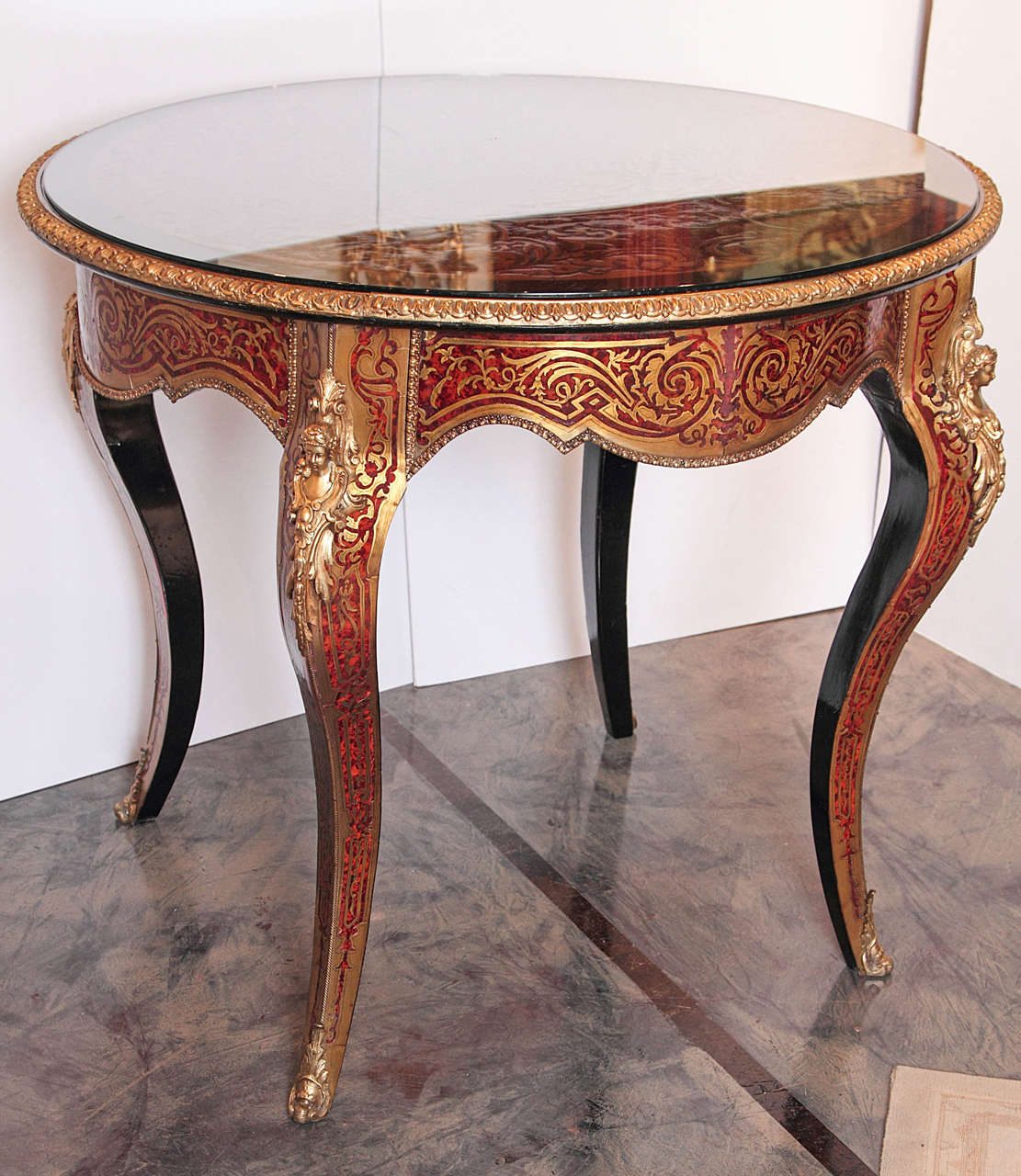 19th Century Henry Dasson Signed Boulle Center Table 5