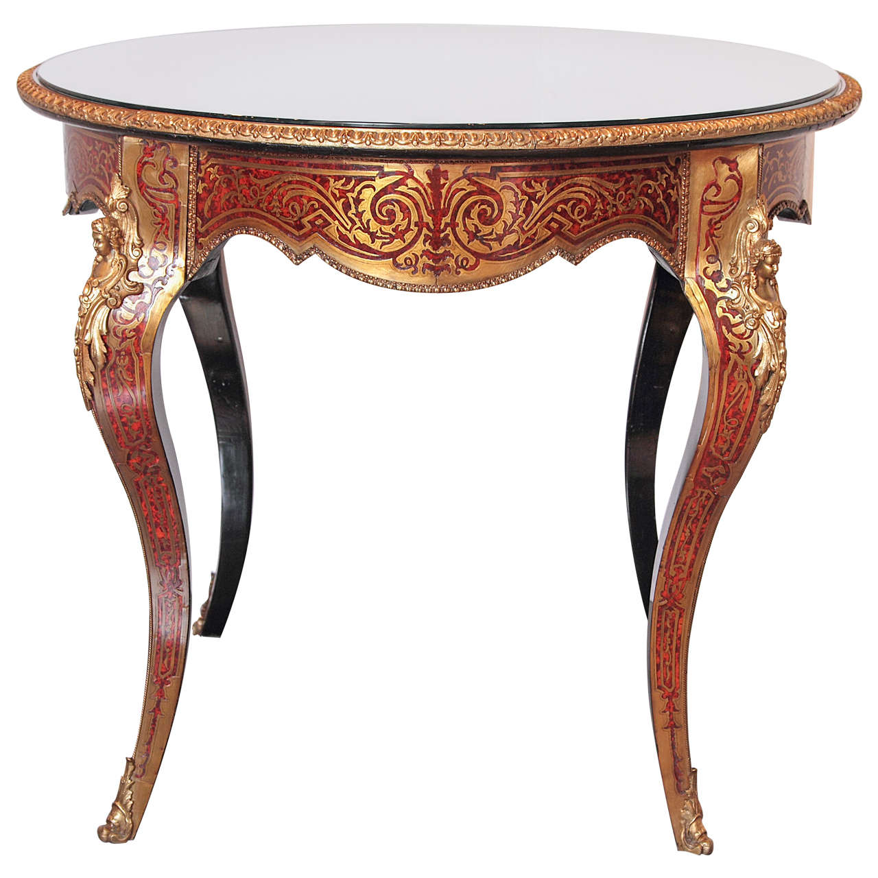 19th Century Henry Dasson Signed Boulle Center Table
