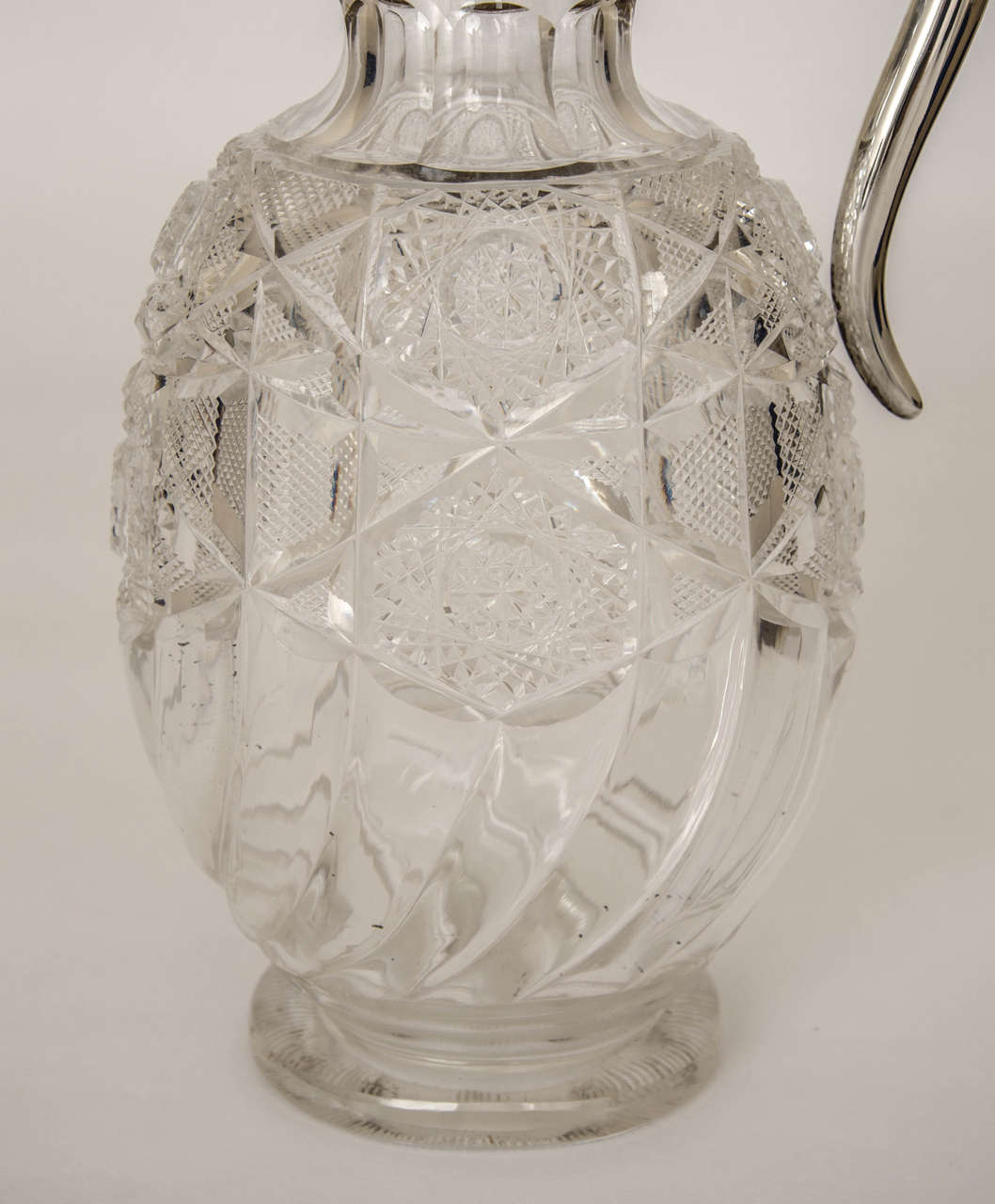 Edwardian Sterling Silver Mounted Claret Jug Made by Mappin & Webb in 1909 For Sale