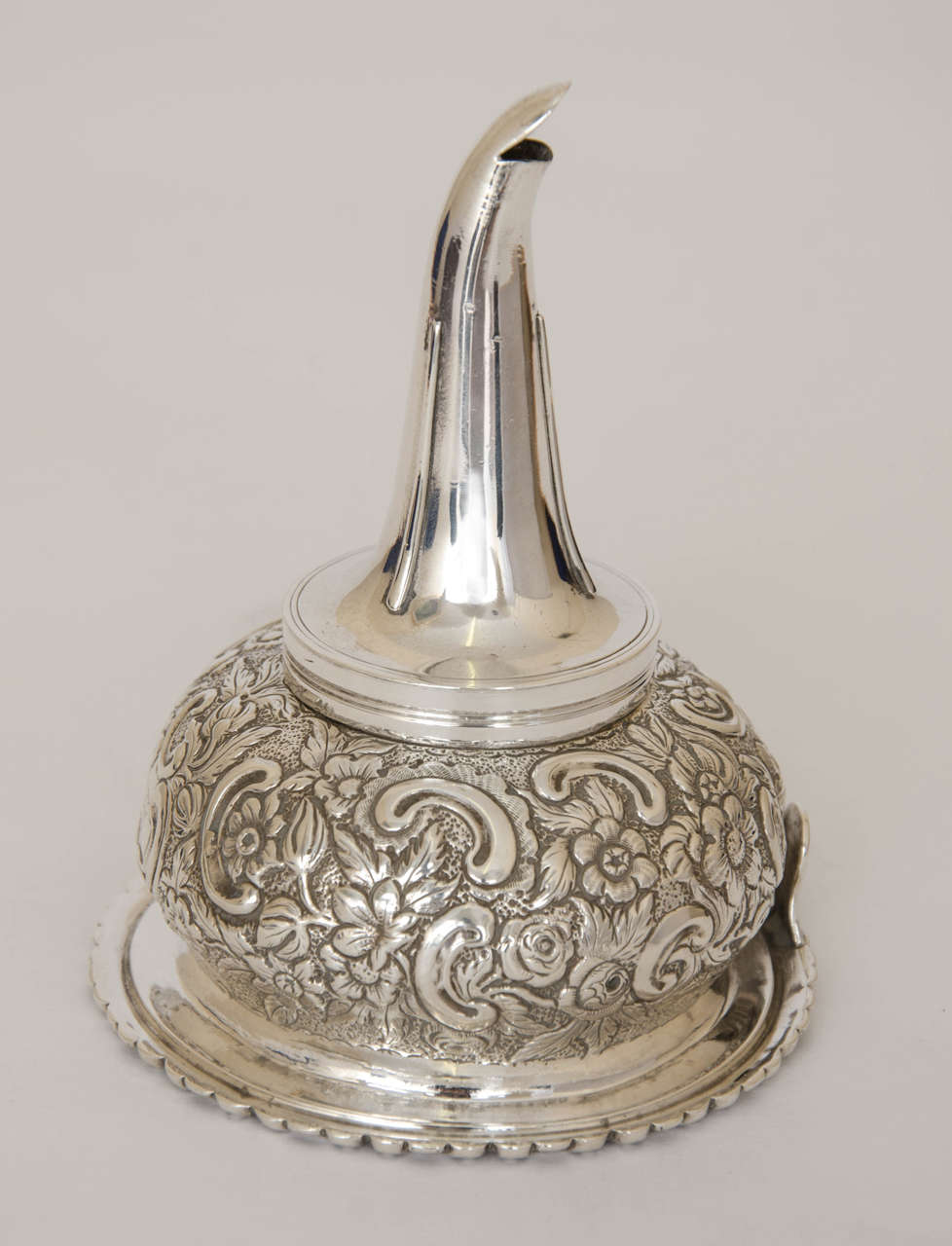 British Antique Silver George III Wine Funnel For Sale