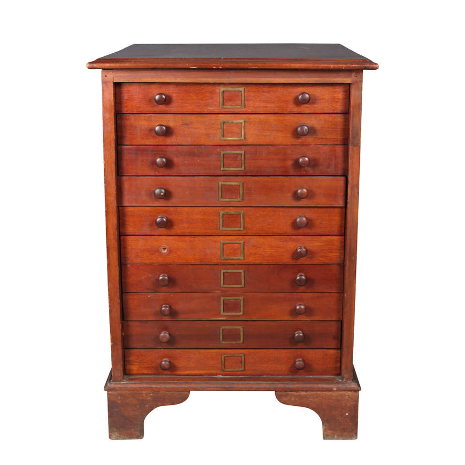 19th Century English Collectors Cabinet For Sale