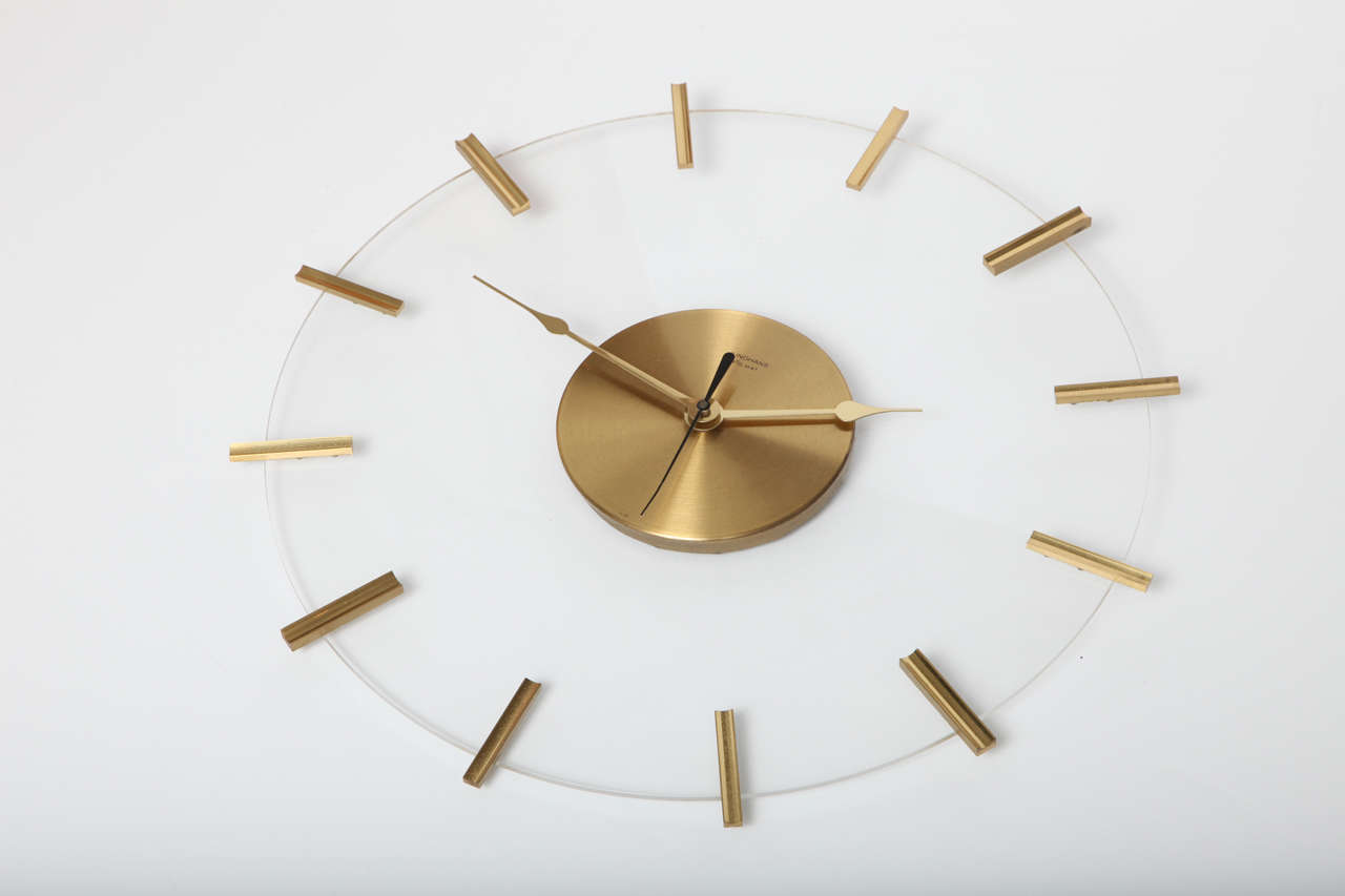 Lucite Wall Clock