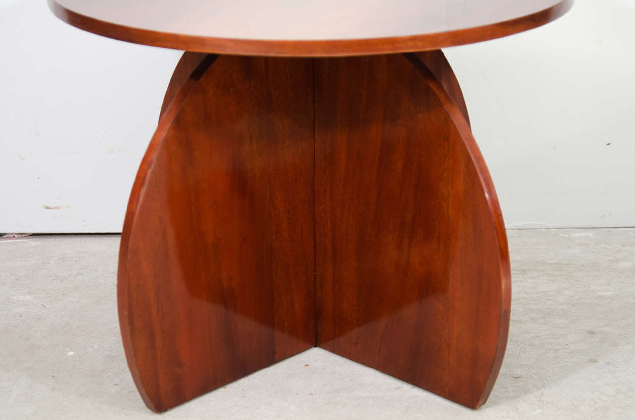 Mahogany Pair of French  Art Deco Side Tables For Sale