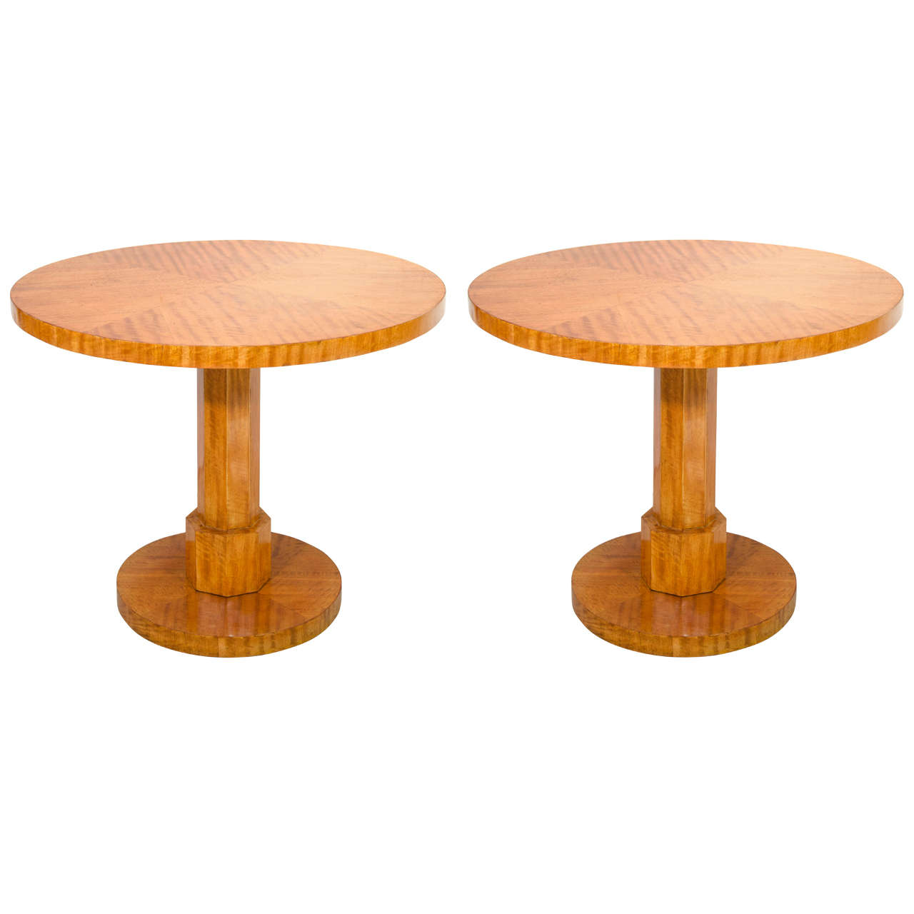 Pair of Fine French Art Deco Side Tables For Sale