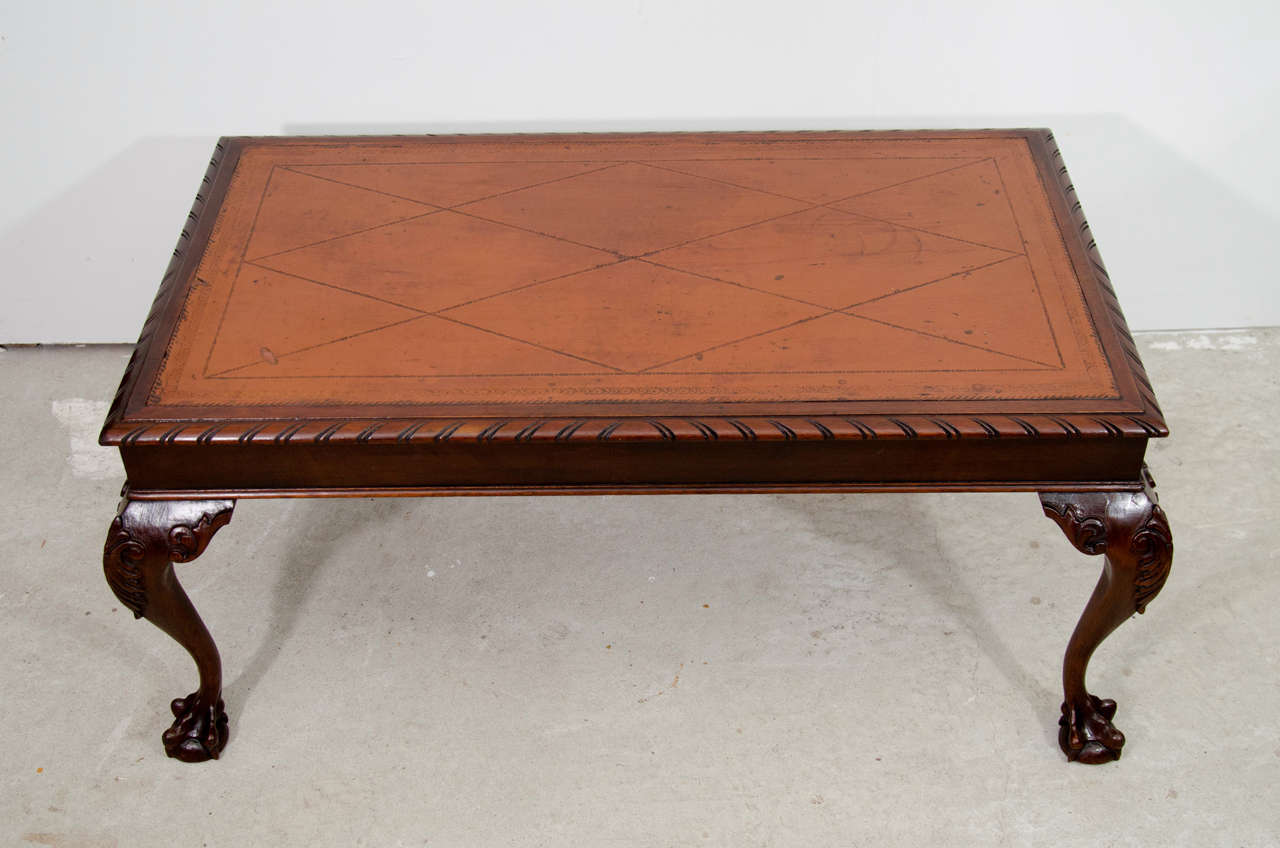 American US Chippendale Style Coffee Table For Sale