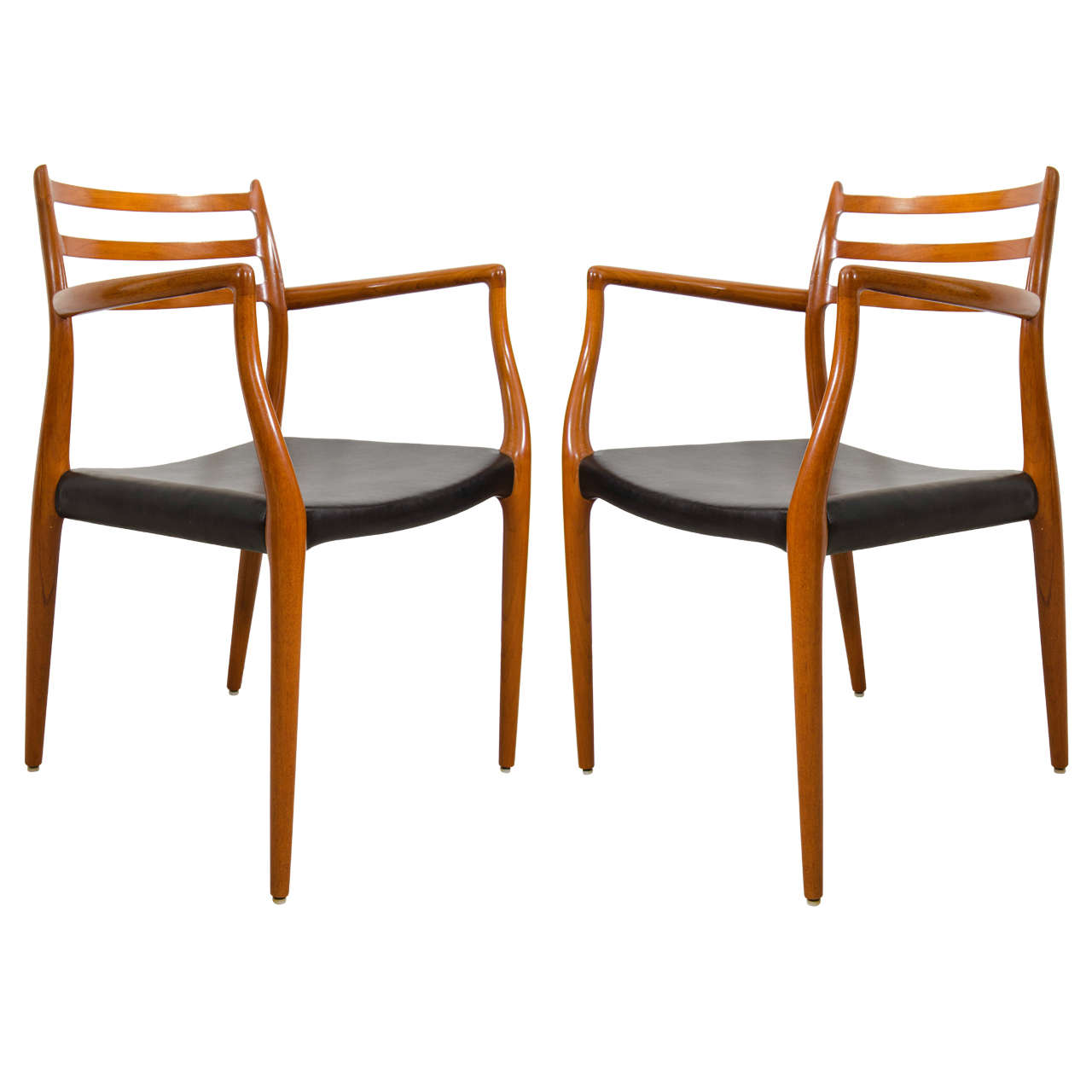 Pair of Danish Armchairs by  Niels Otto Moller For Sale