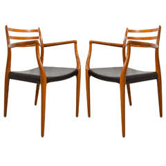 Pair of Danish Armchairs by  Niels Otto Moller
