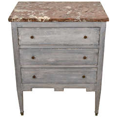 Painted Commode with Marble Top
