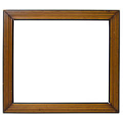 19th Century Part Ebonized Oak Reeded Frame