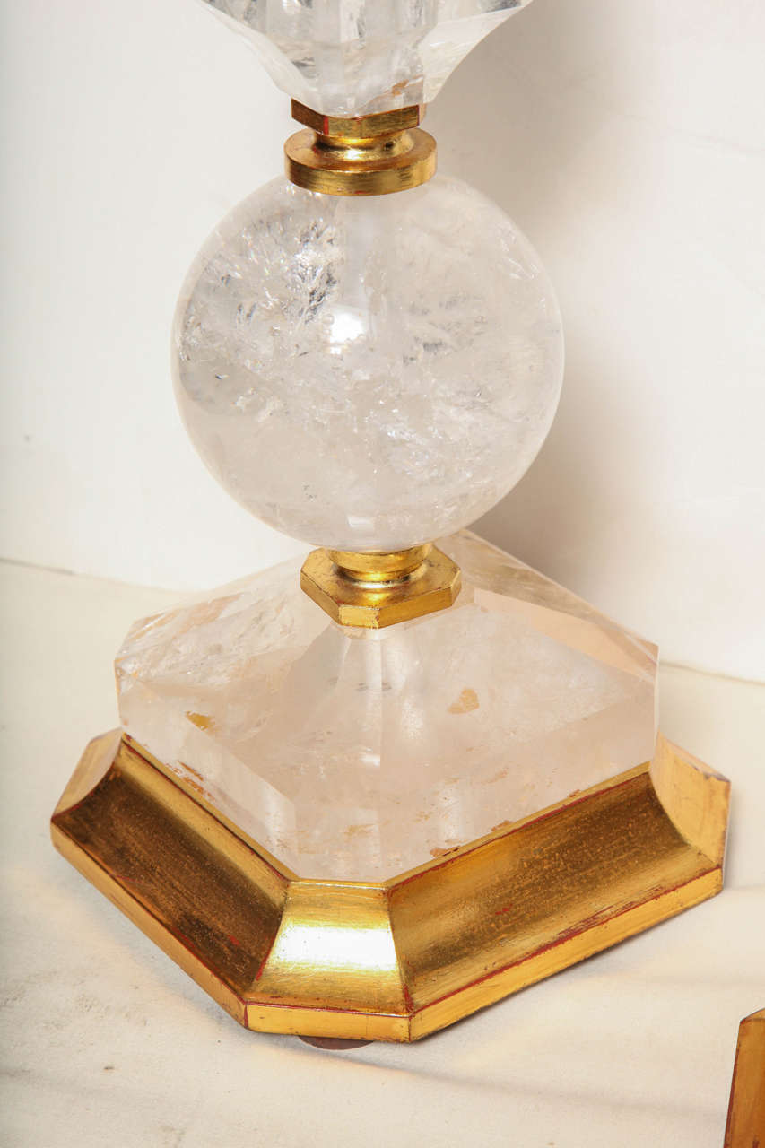 Pair Of Classical Style Rock Crystal Lamps 2