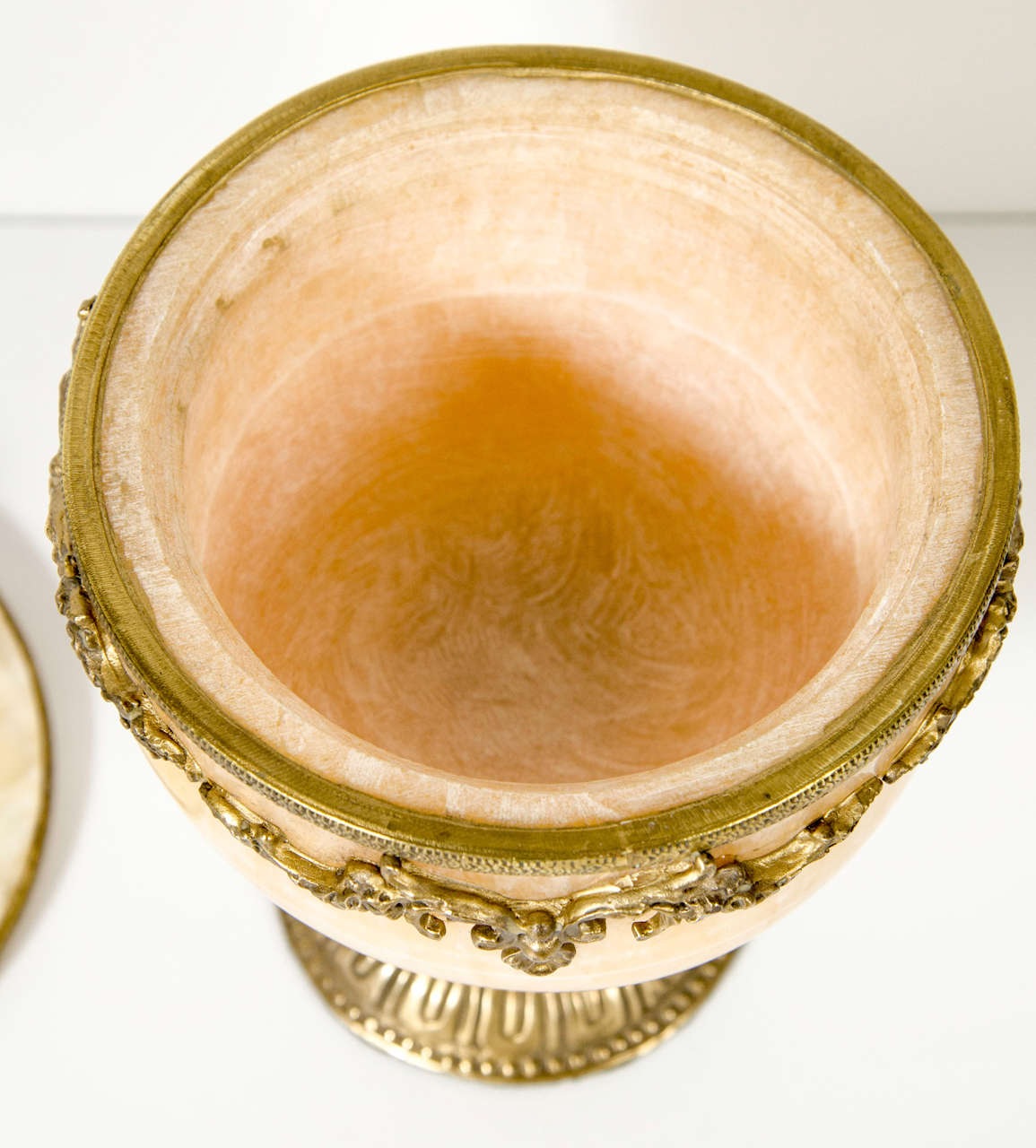 20th Century Exquisite Gilded Onyx Compote with Neoclassic Detailing
