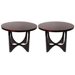 Pair of Sculptural Mid-Century Modernist Occasional Tables