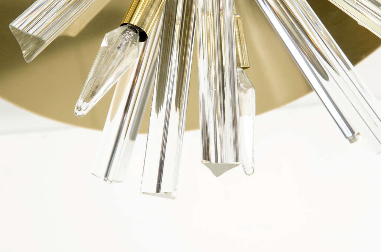 20th Century Stunning Mid-Century Modernist Murano Glass Sputnik Flush Mount Chandelier