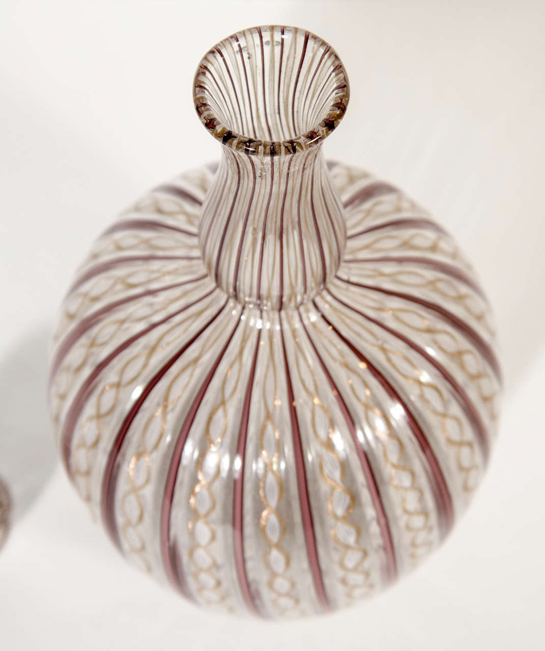 20th Century Gorgeous Hand Blown Zanfirico  Murano Glass Decanter