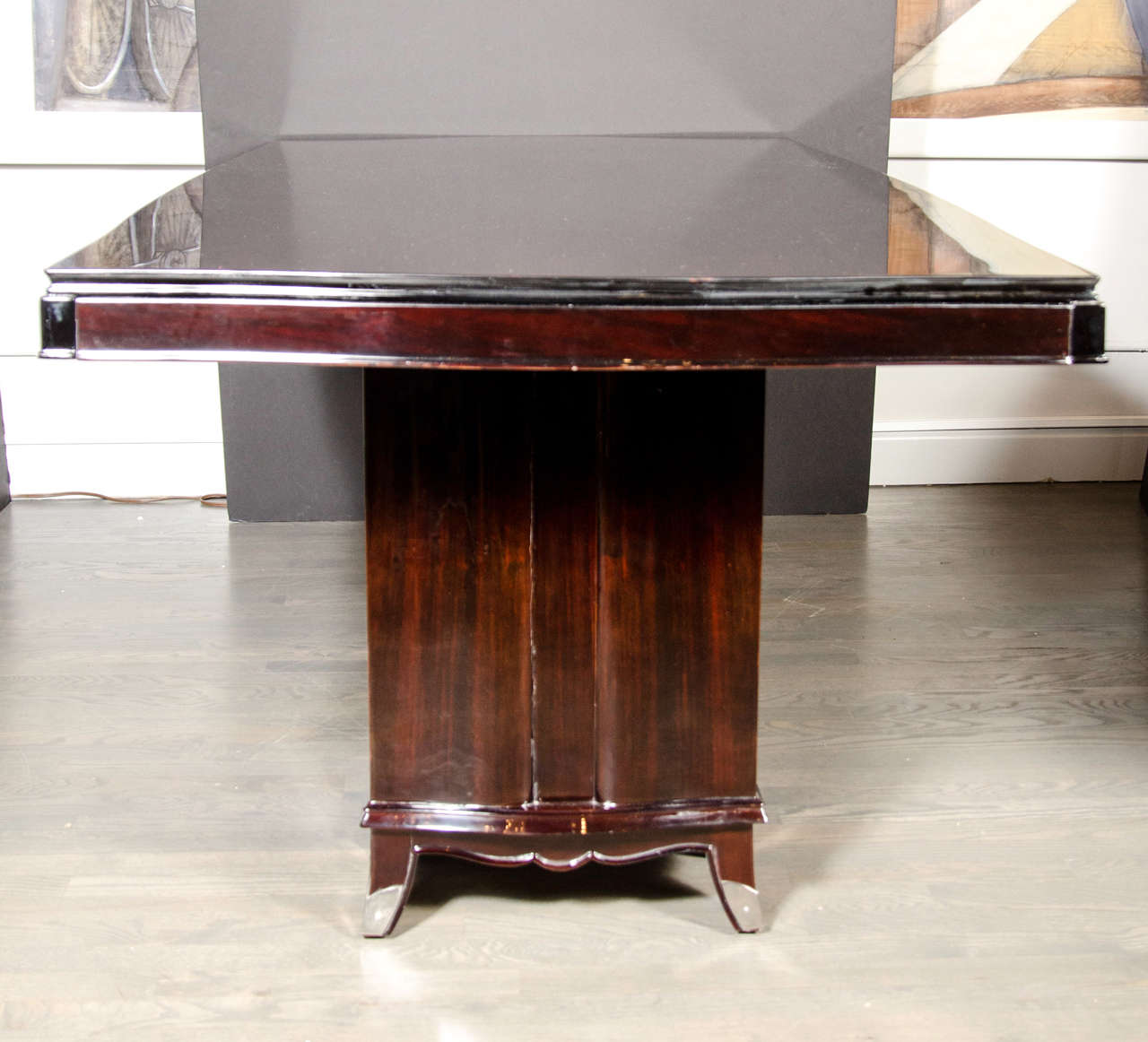 Elegant Art Deco Dining Table Attributed to Adnet 1