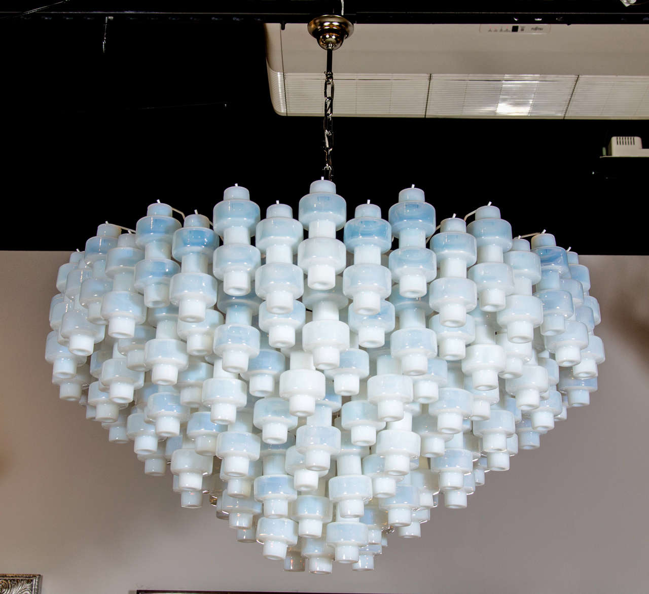 Outstanding Modernist Barbell Chandelier by Venini