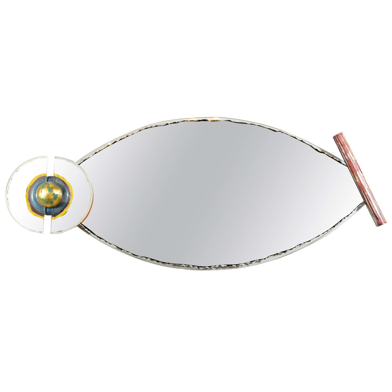 Miroir sculptural moderniste sur mesure par Carmen Spera