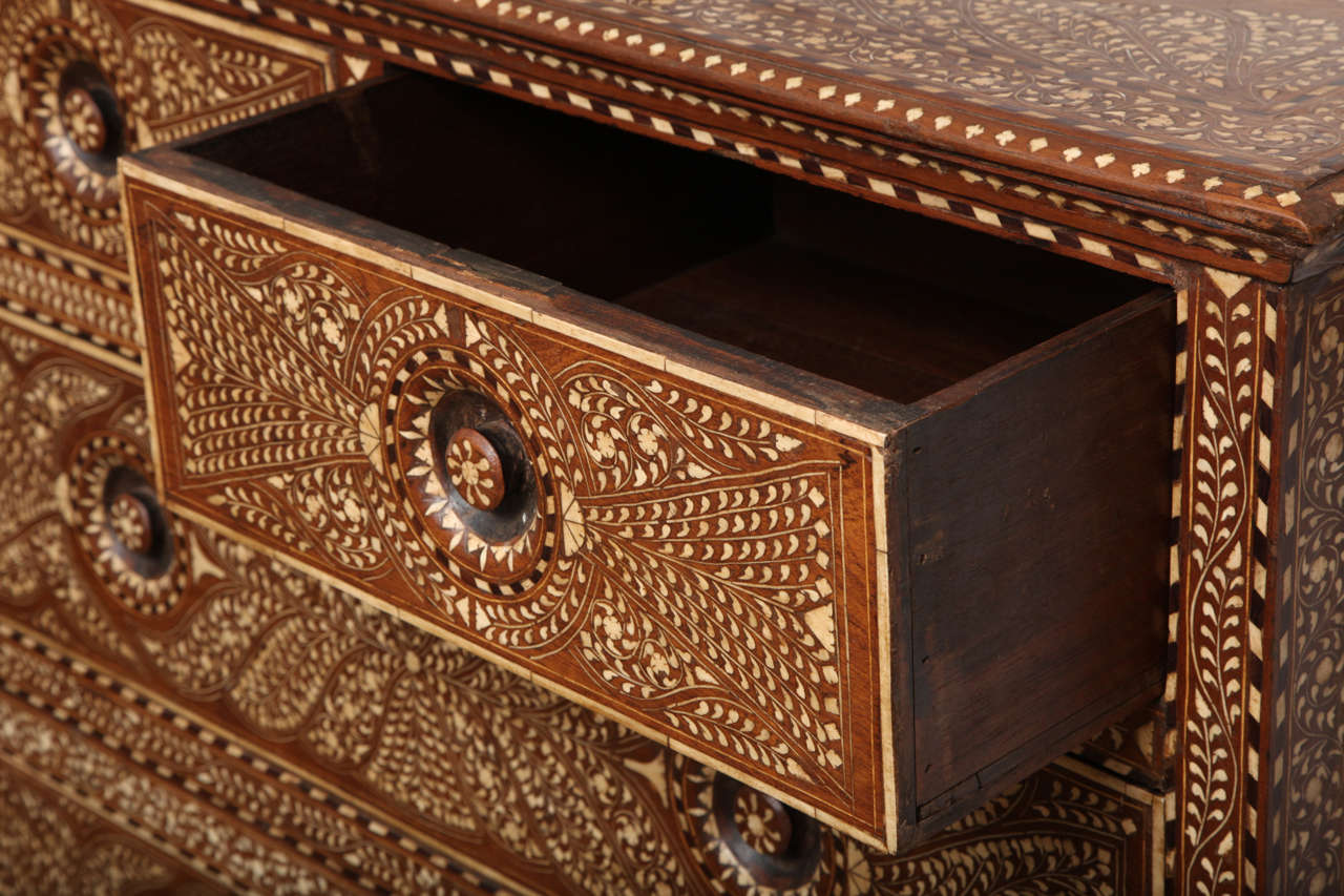 Bone Inlaid Chest of Drawers at 1stDibs