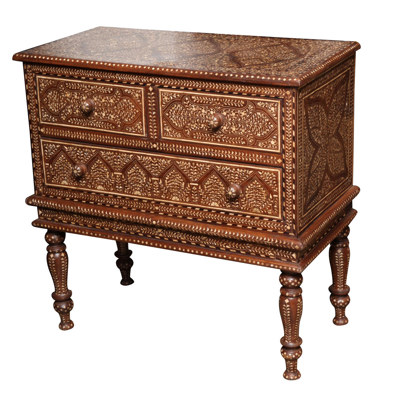 Inlaid Chest of Drawers at 1stdibs