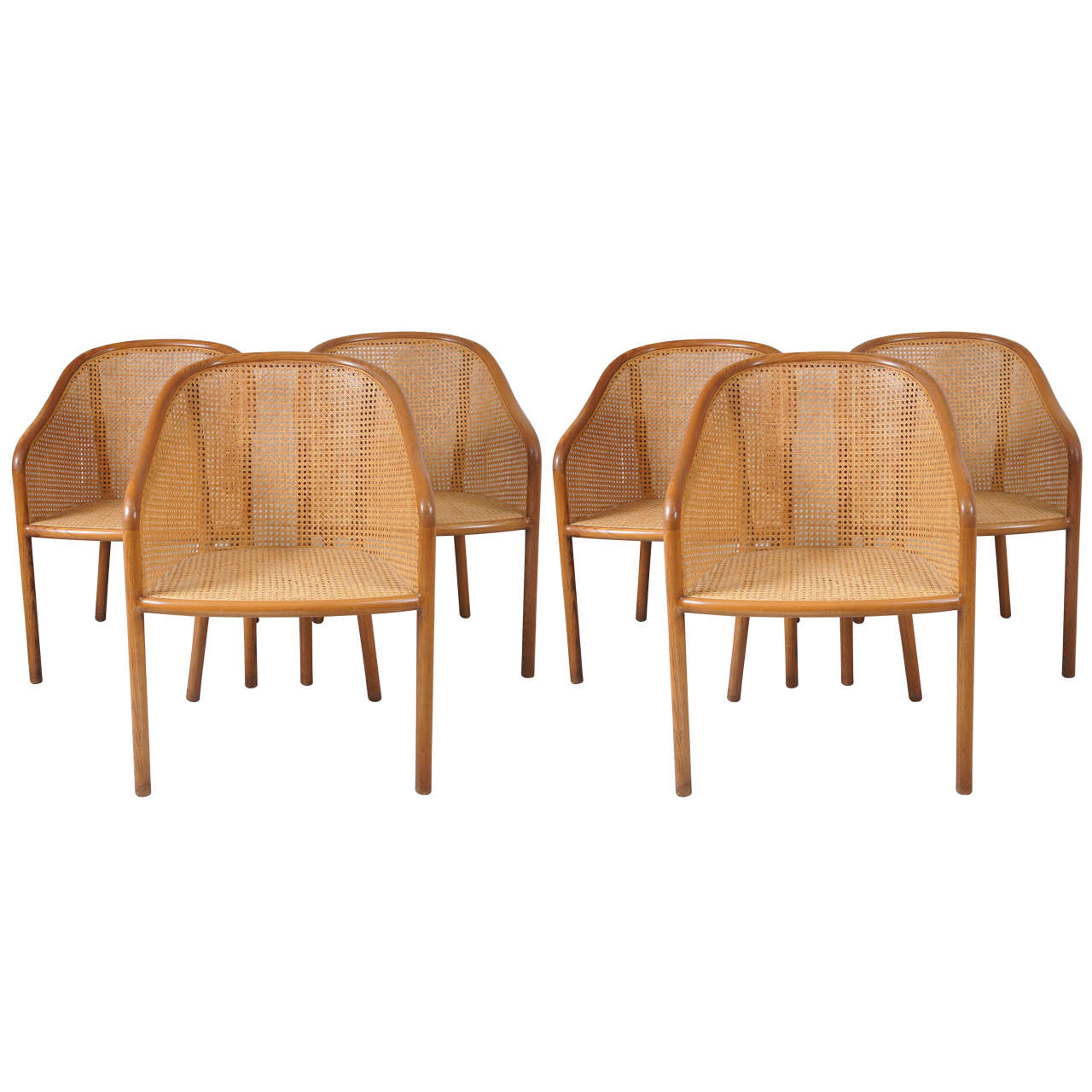 Four Ward Bennett Caned Chairs