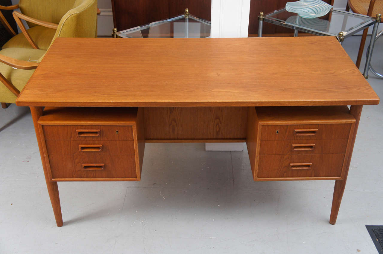 Mid-Century Modern Midcentury Danish, Six Drawer Desk
