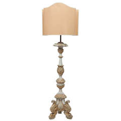 Antique 19th Century Altar Stick Lamp