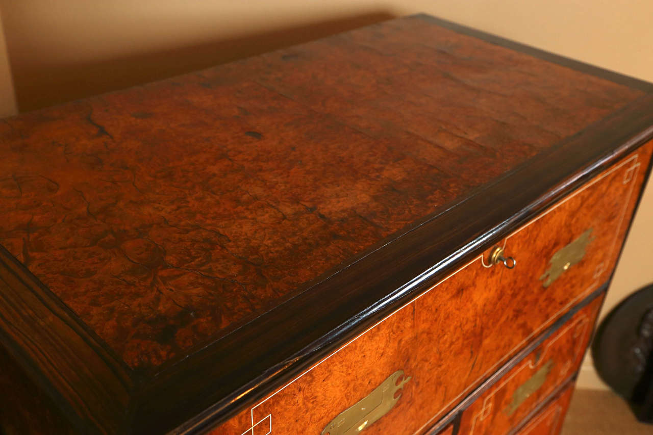 Indian Campaign Secretaire or Chest In Excellent Condition In Stamford, CT