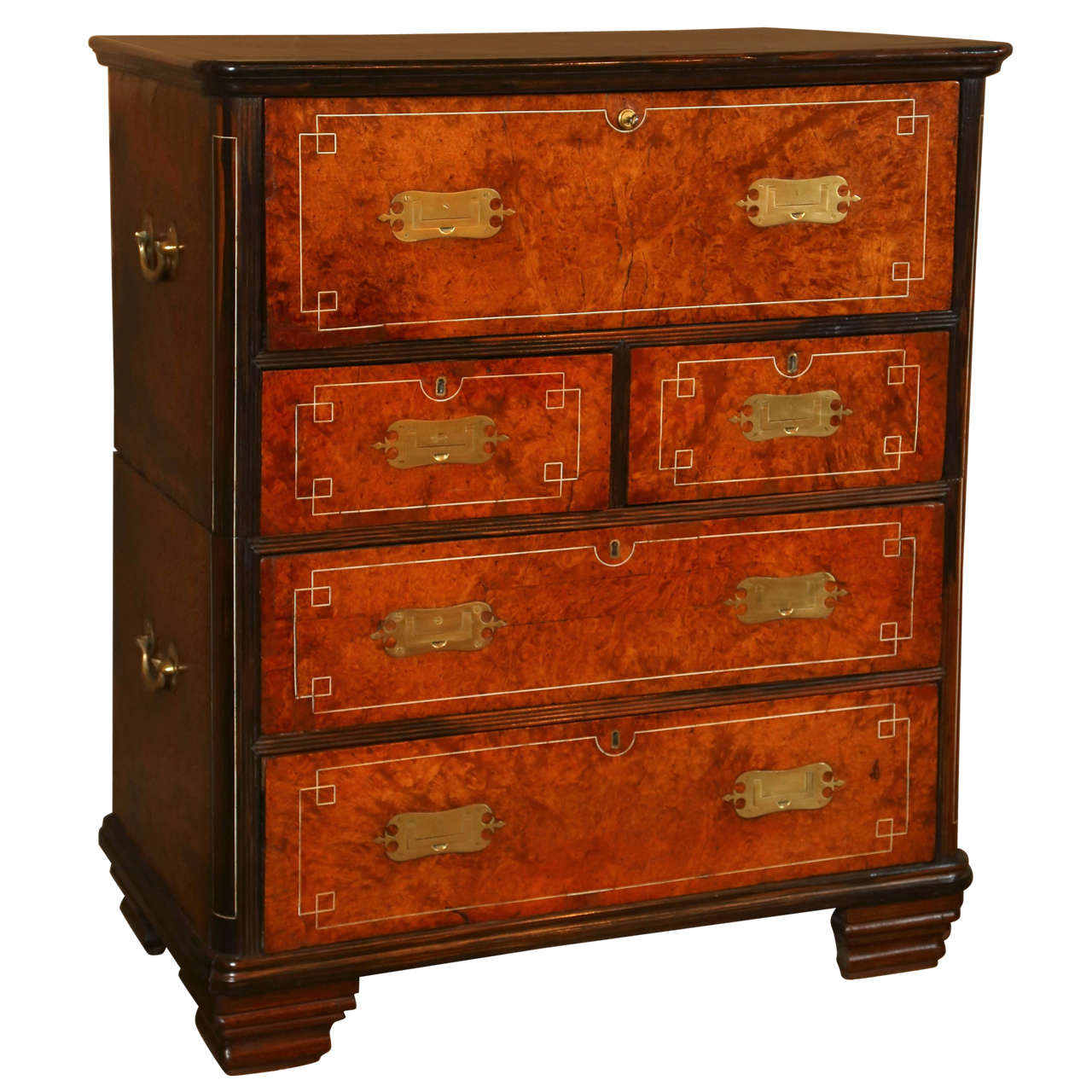 Indian Campaign Secretaire or Chest