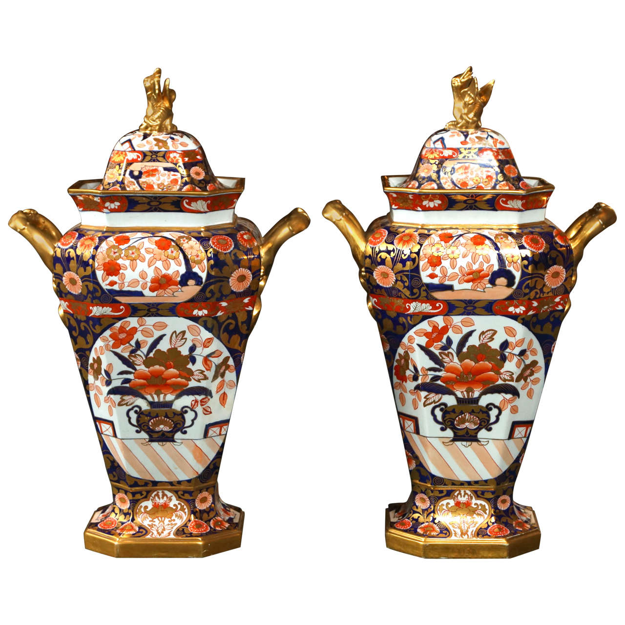 Monumental 19th Century Spode Urns