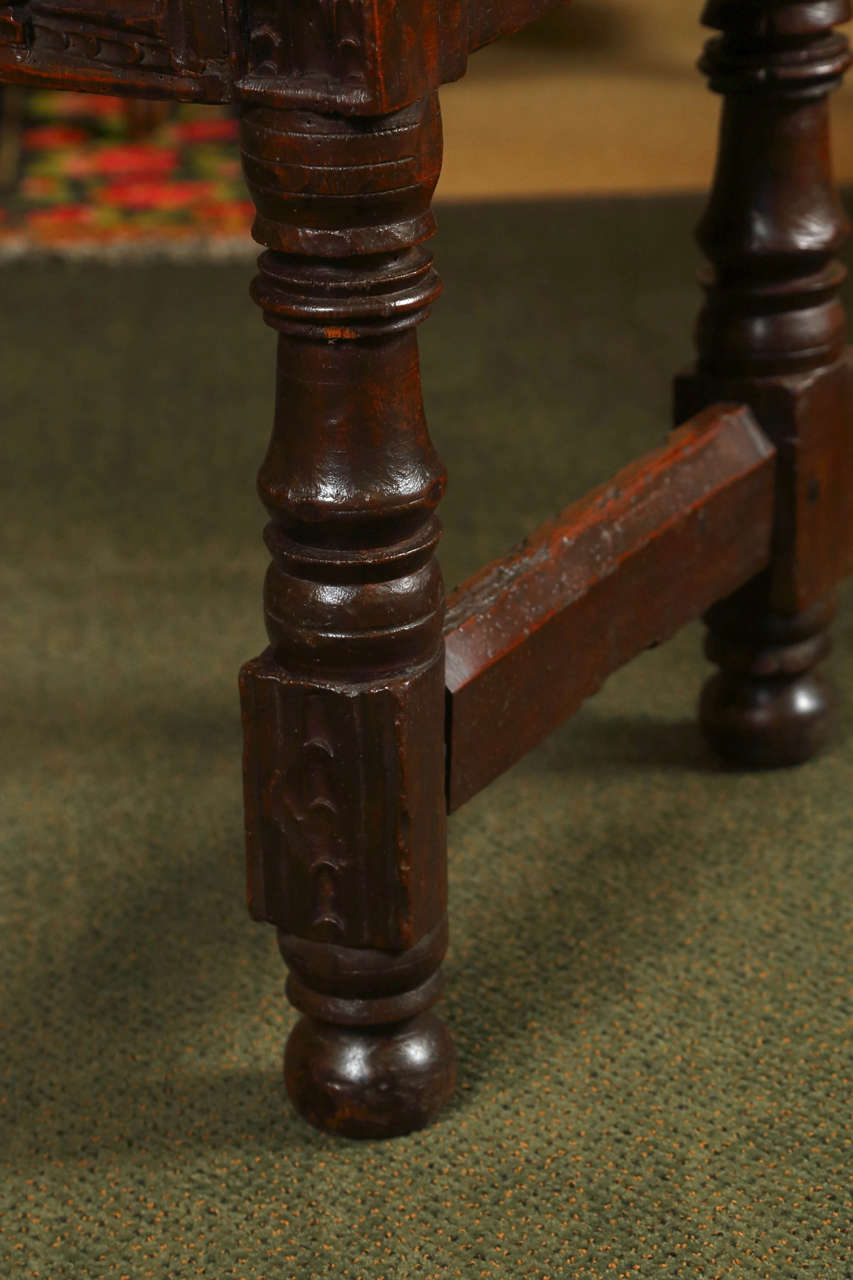 Carved Walnut Spanish Table For Sale 3