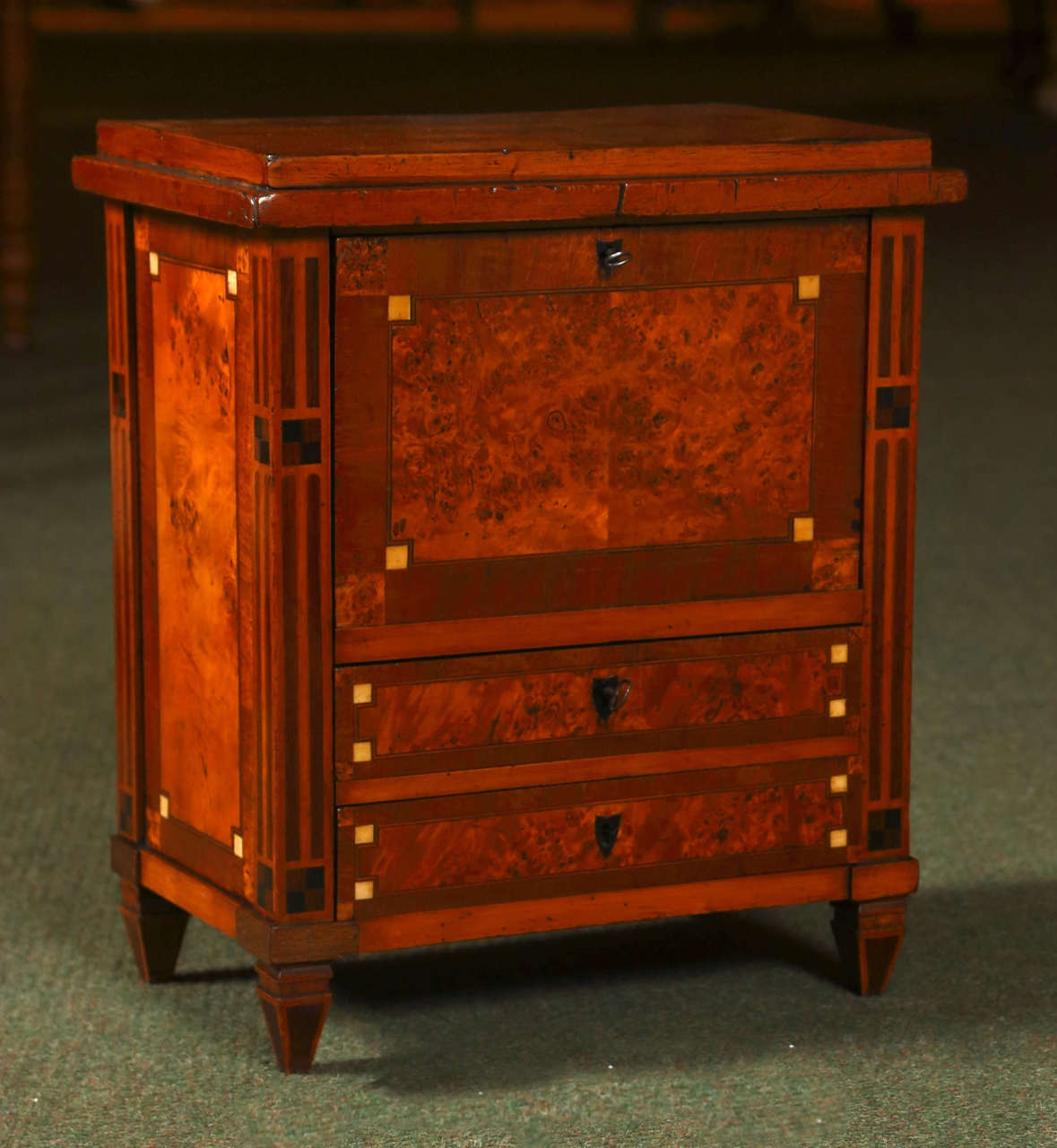 Miniature Secretaire Abattant In Excellent Condition In Stamford, CT