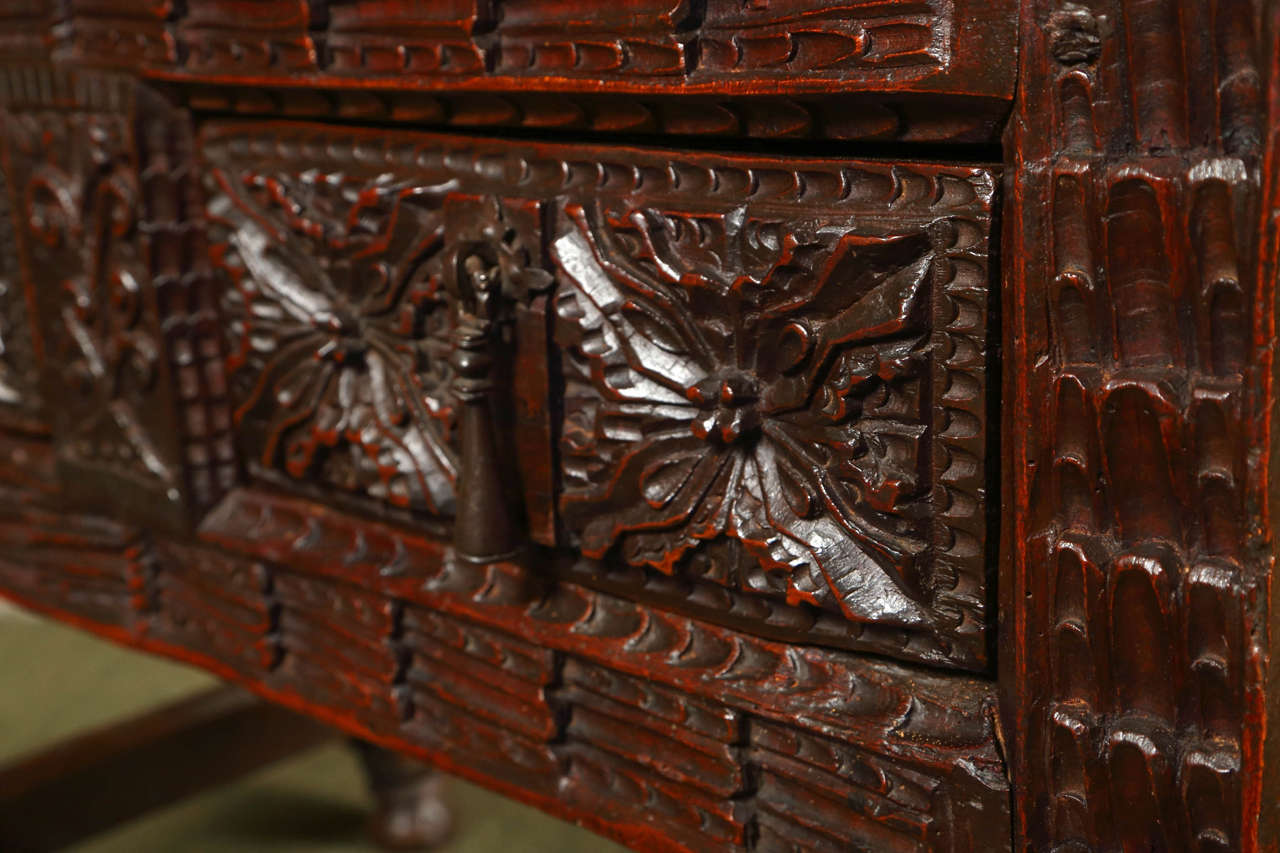 Carved Walnut Spanish Table For Sale at 1stDibs spanish tables