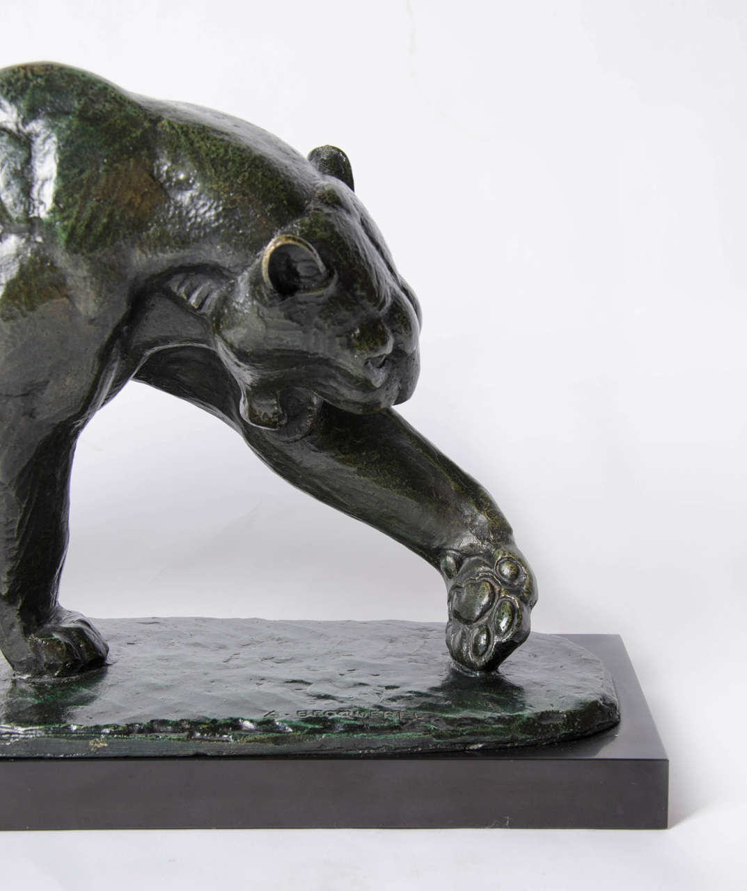 Art Deco Bronze Panther by Becquerel For Sale