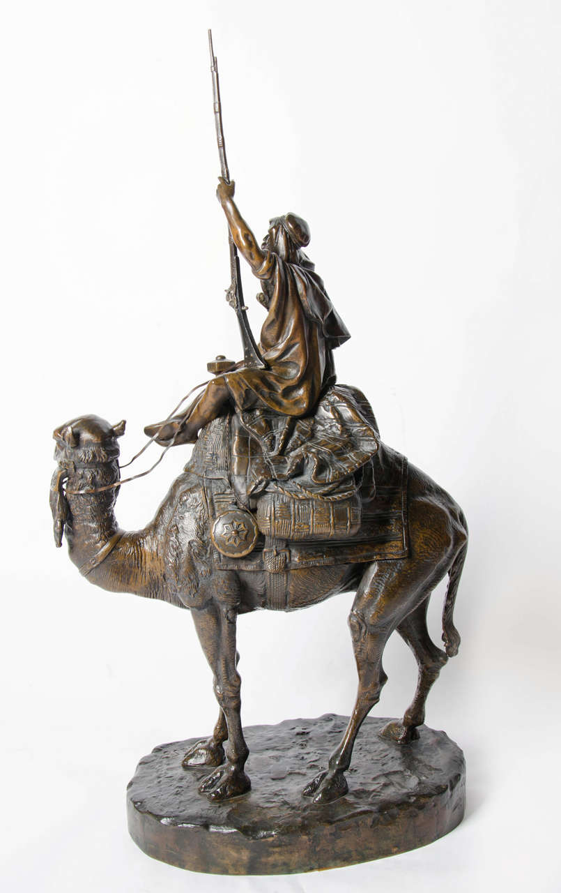 Bronze Camel and Rider by Pinedo For Sale 3