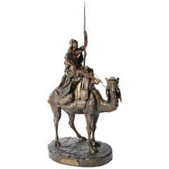 Bronze Camel and Rider by Pinedo