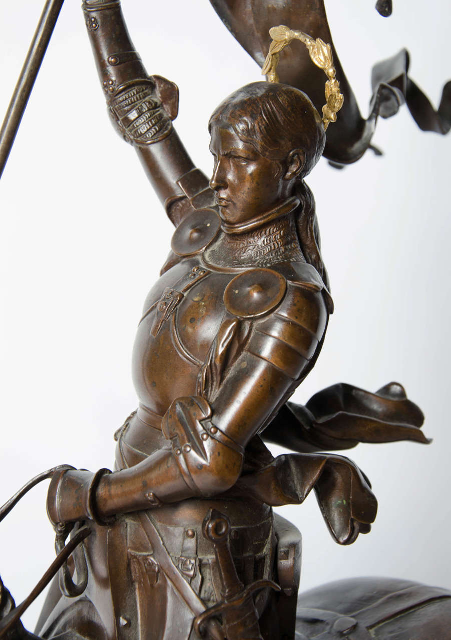 French Bronze Joan of Arc by Fremiet