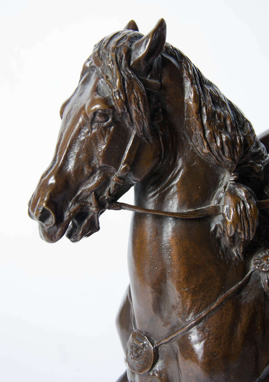 Bronze Horse and Rider by Fremiet For Sale 1