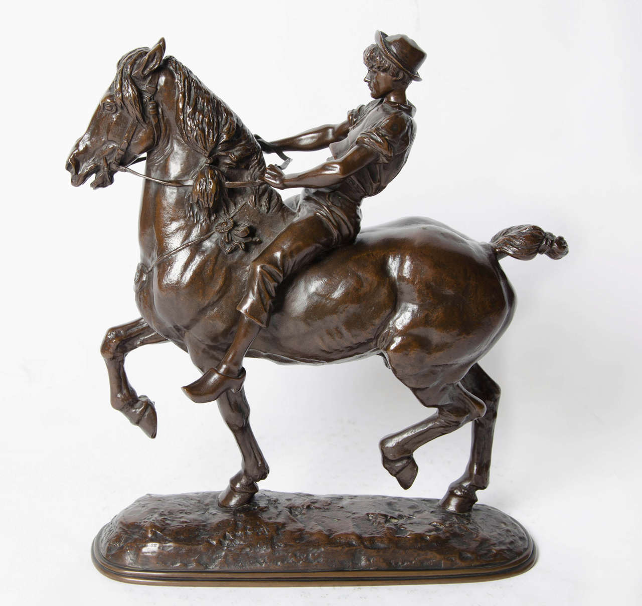 Bronze Horse and Rider by Fremiet For Sale 4