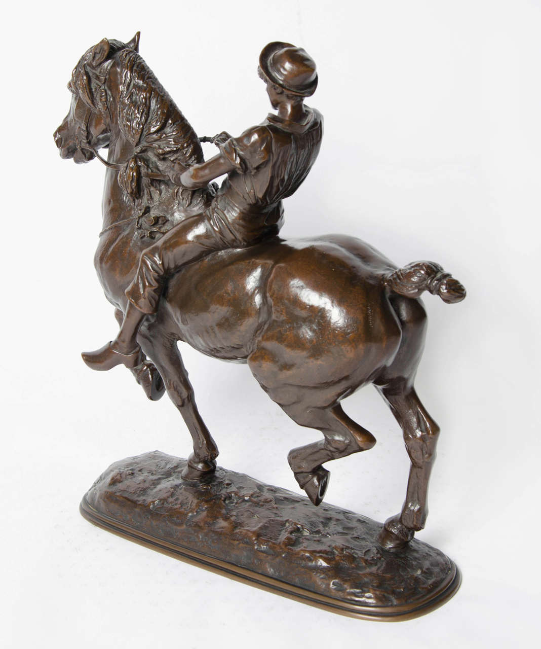 Bronze Horse and Rider by Fremiet For Sale 5