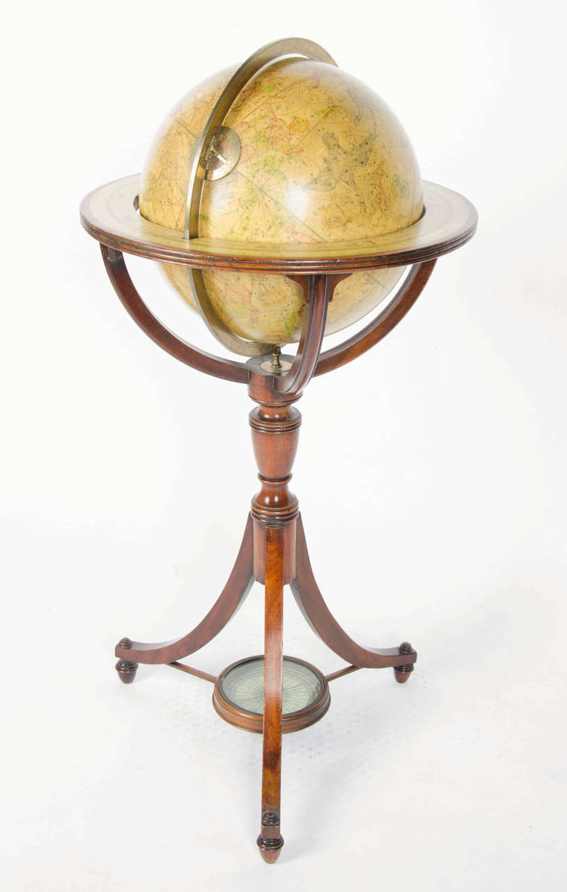 British Pair of Regency Library Globes